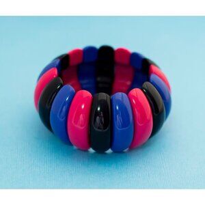 Vintage Colorful Flexible Bangle by Avon 7 inch - N9